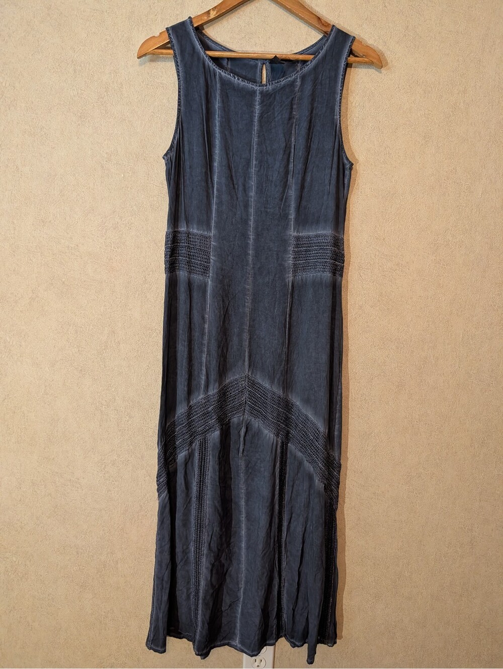 XCVI navy boho sleeveless maxi dress sz XS